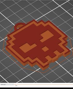 Tech logo keychain 3d model