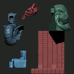 Dragon,Gargoyle Bookend 3d model