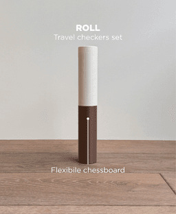 Roll, portable travel Chessboard, Checkers set. 3d model