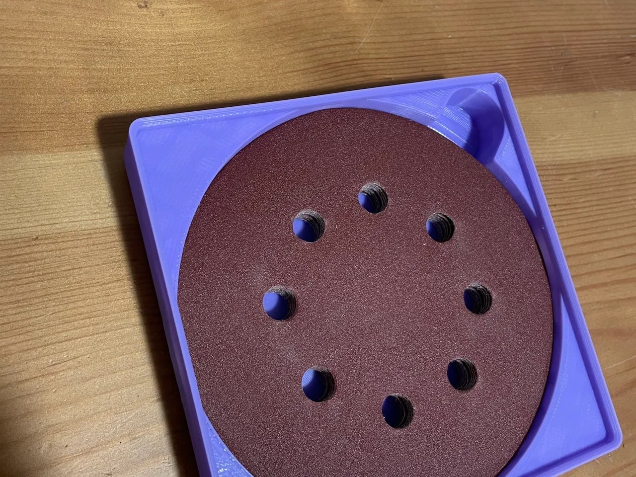 Gridfinity 125mm sanding pads tray 3d model