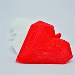 HEART low poly Ornament pendant christmas 3d model