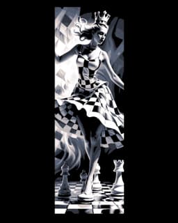 Artistic Designs with a Chess Board - Set of Bookmarks 3d model