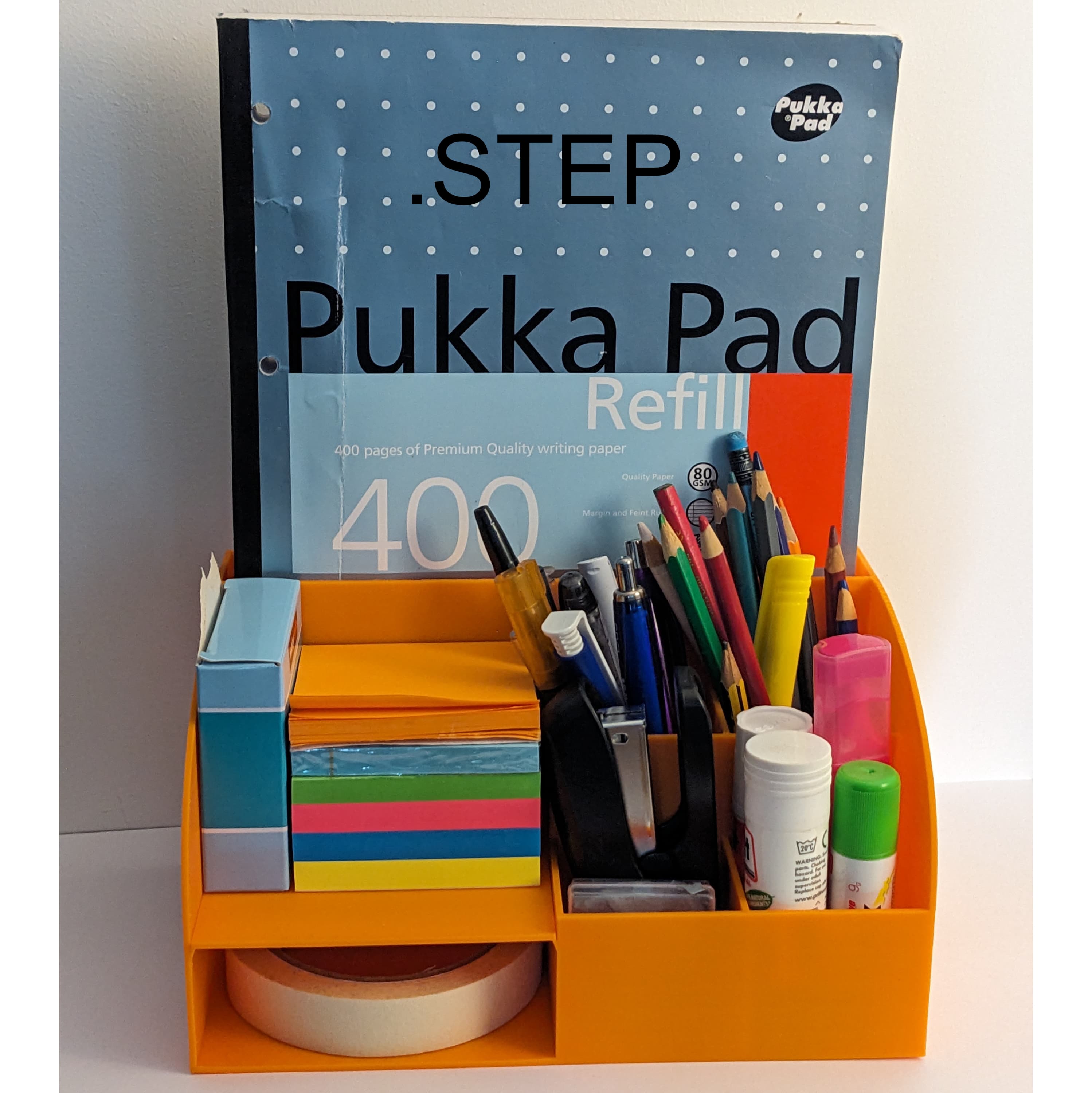 Desk stationery organiser 3d model