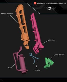 Ripper chain sword - Fallout 3d model