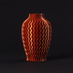 Textured Vase Zigzag (vase mode) 3d model