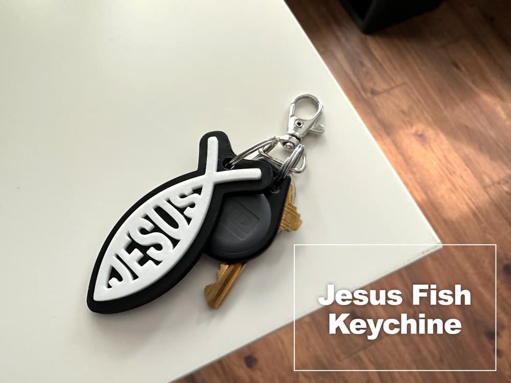 The Jesus Fish Keychain 3d model