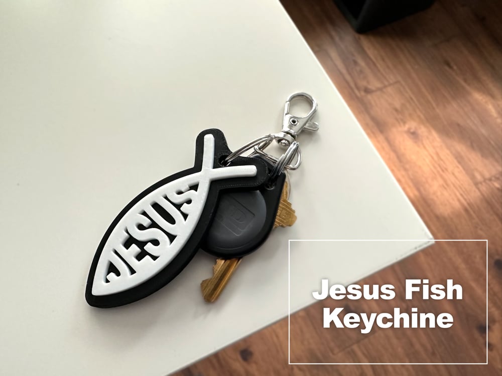 The Jesus Fish Keychain 3d model