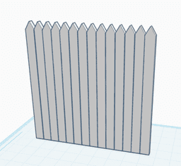 White plastic fence 3d model