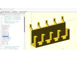 Wood Peg board hanger 3d model