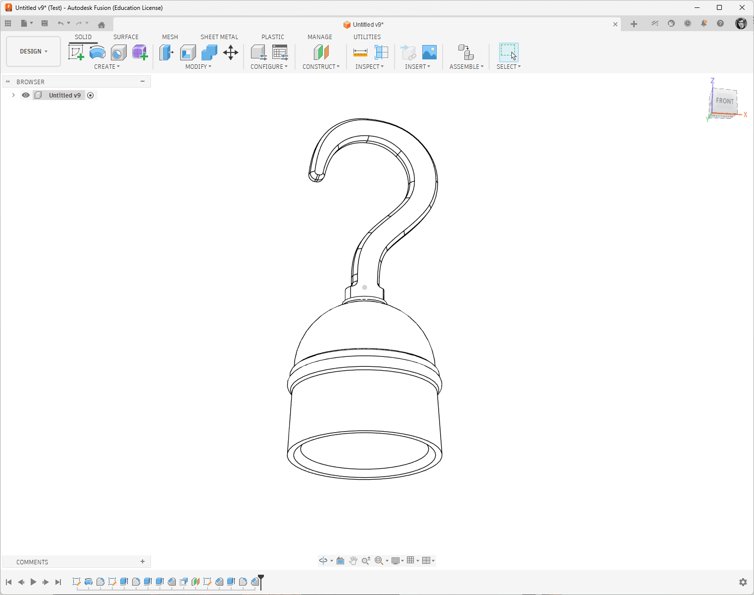 Pirate hook thimble 3d model