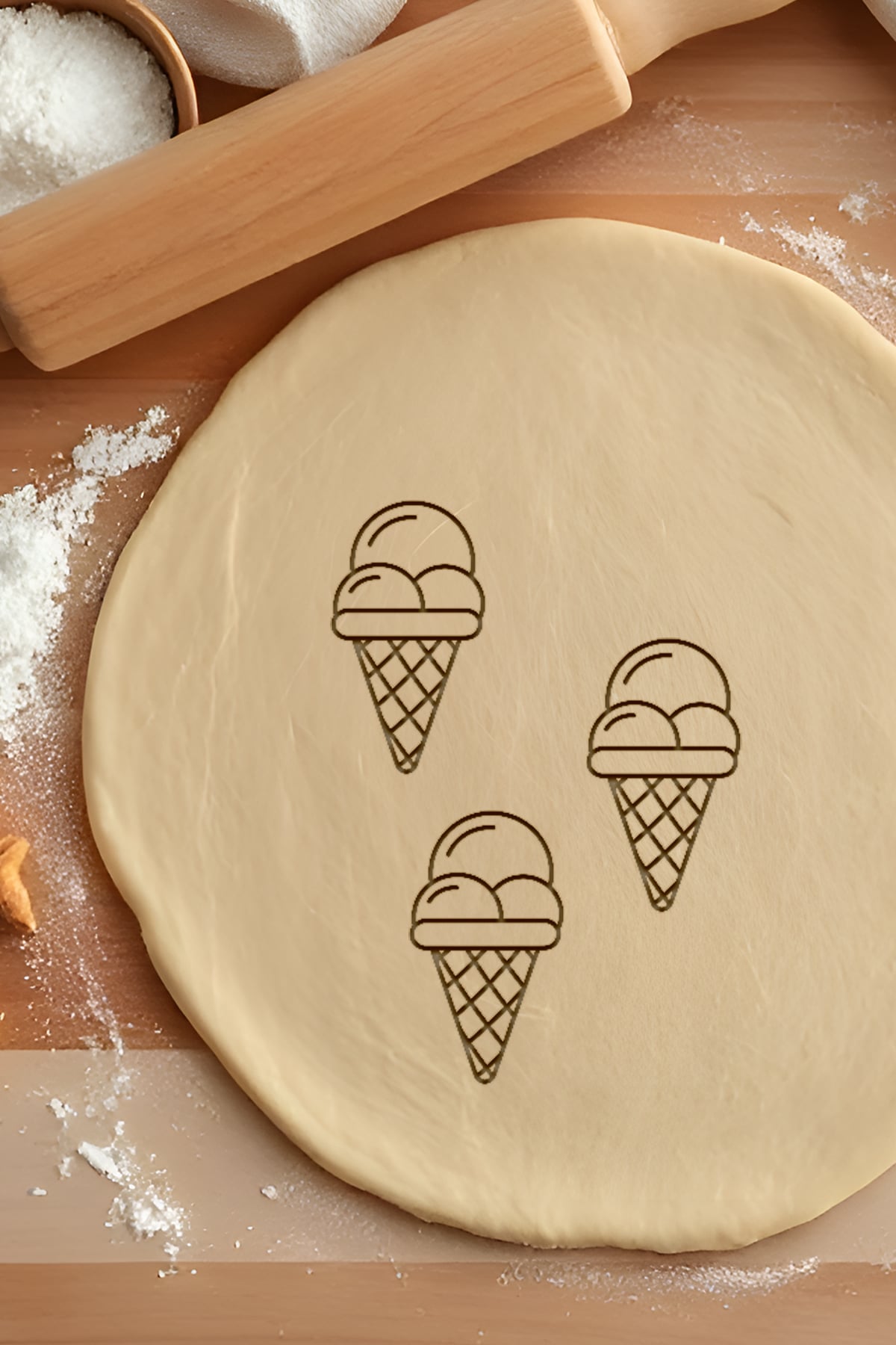 Ice Cream Cookie Cutter, Biscuit Cutter 3d model