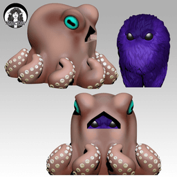 Squatchlings in Costumes - Chibi Cryptids 3d model