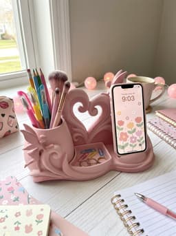 Enchanted Fairy Desk Organizer & Phone Throne 3d model