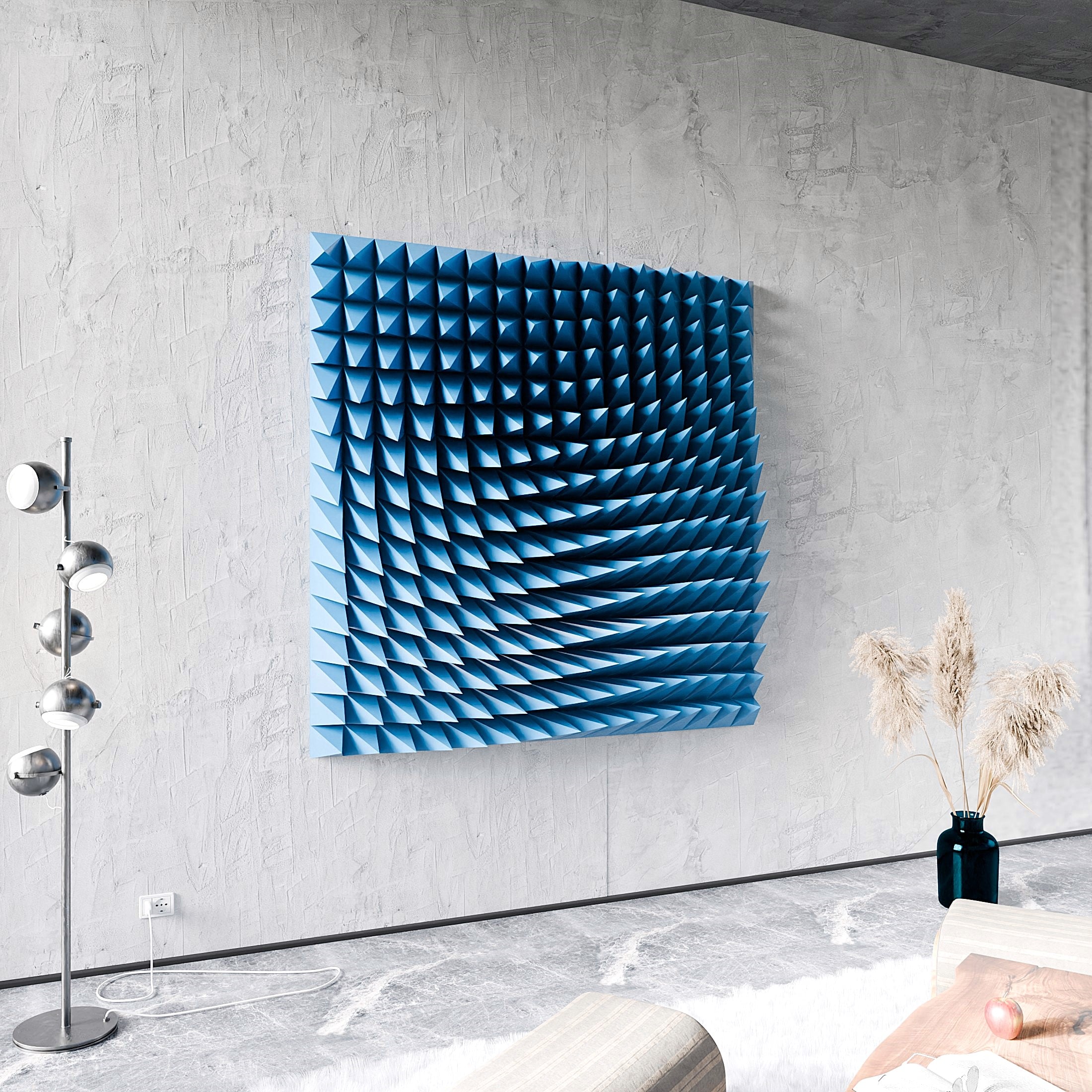 Free Version Spike Line Wall Art Designs 3d model