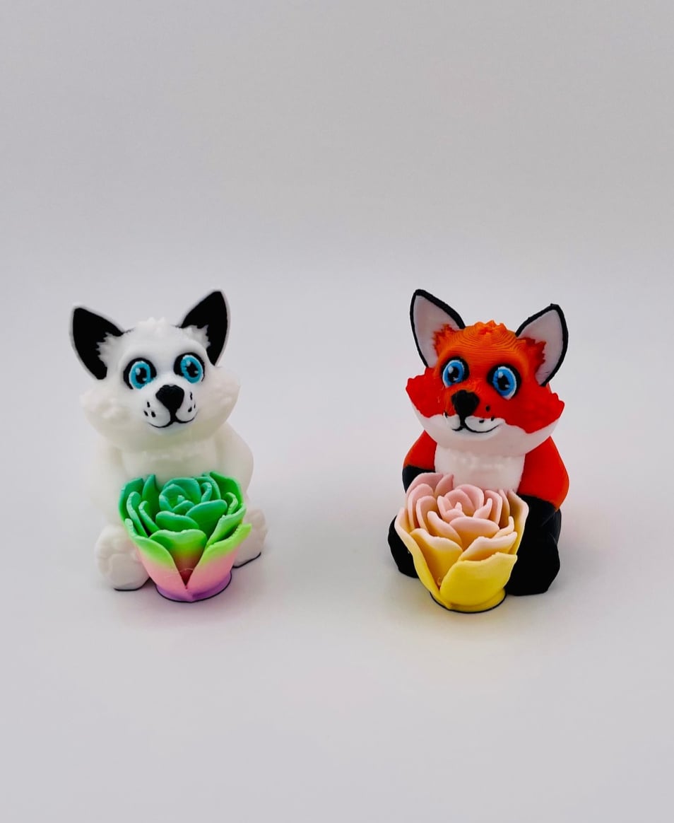 Mother's Day Roseables Foxes 3d model