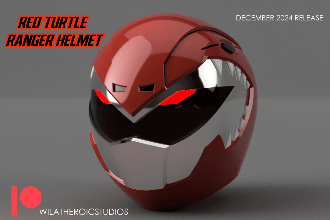 Red Turtle Ranger Helmet 3d model