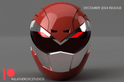 Red Turtle Ranger Helmet 3d model