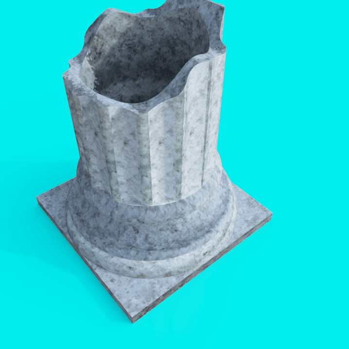 Roman Pillar Planter 3d model