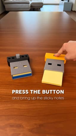 USB NOTE | STICKY NOTE HOLDER & STENCILS 3d model