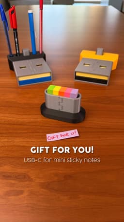 USB NOTE | STICKY NOTE HOLDER & STENCILS 3d model
