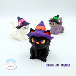 Witch Hat Cat 3d model