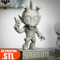 Greedo Chibi STL for 3D Printing ChibiSTL 3DXM 3d model