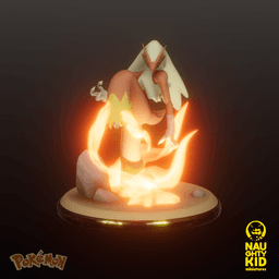 Blaziken diorama 3d model