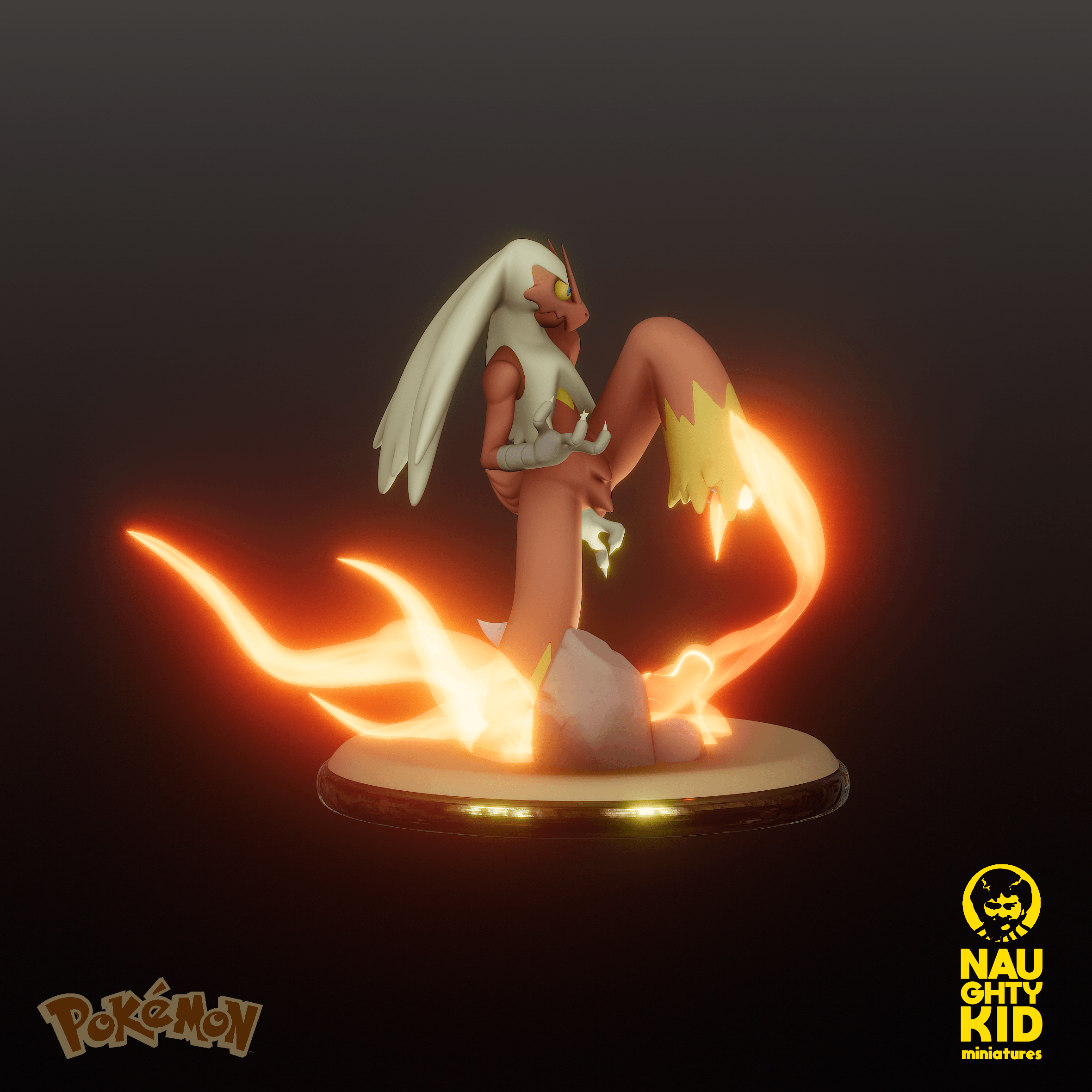 Blaziken diorama 3d model