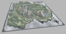 Topographical Map Of Barovia - Berkel 3d model