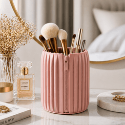 Zipper Makeup Brush Holder STL 3d model