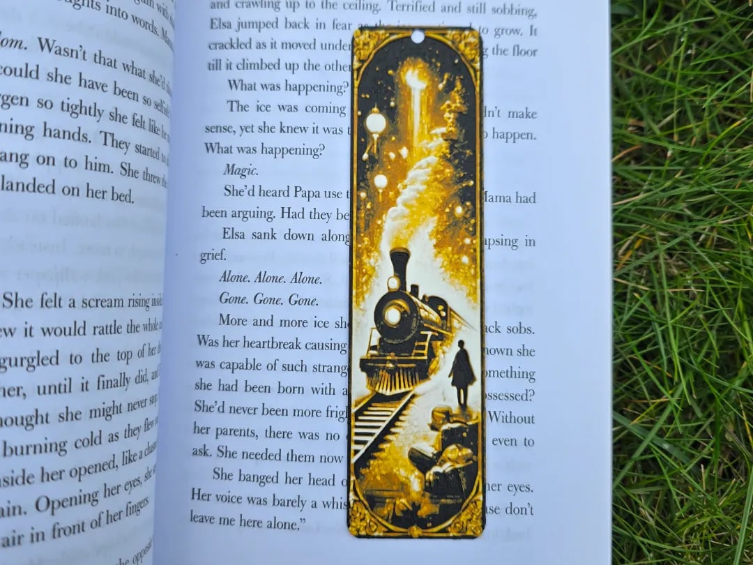 Magical Train Station 3D Printed Bookmark 3d model