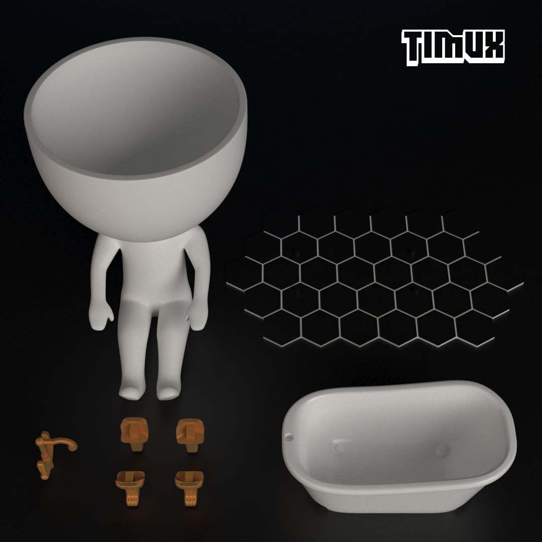 ROBERT PLANT TAKING A BATH 3d model