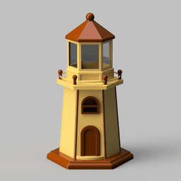 Lighthouse LED Tea Light Decoration 3d model