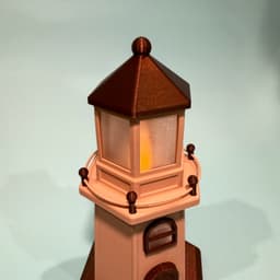Lighthouse LED Tea Light Decoration 3d model