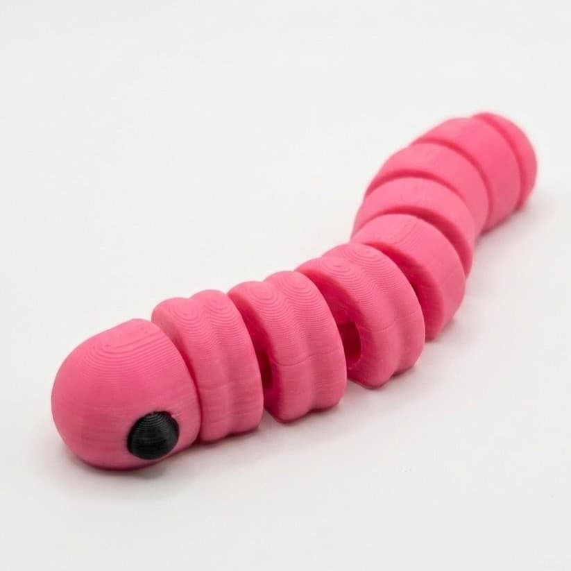 Sir Wiggleton Cute Flexi Worm - Mini Monster #15 3d model