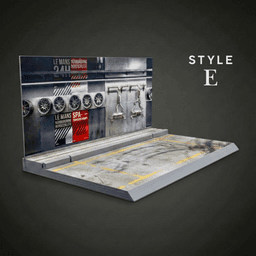 1/24 Scale Euro Garage Diorama | Model Car Display Base 3d model