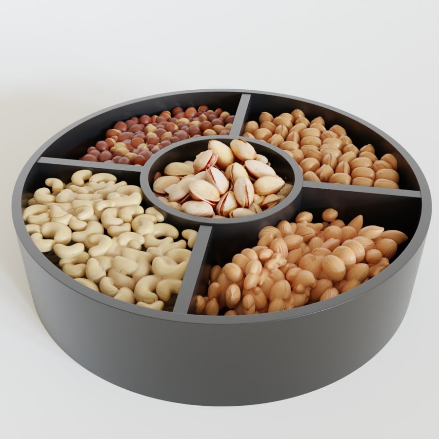 Dry fruits tray 3d model