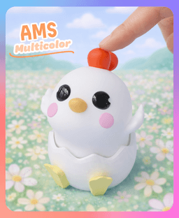 Hatching Little Hen Easter Clicker (Multicolor) 3d model
