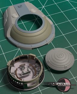 1/350 TFF Refit Bridge Interior/Exterior Set 3d model