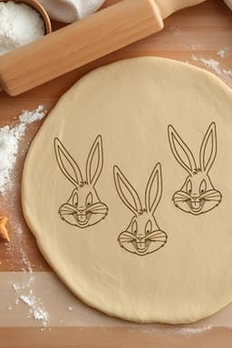 Bugs Bunny Cookie Cutter, Biscuit Cutter 3d model