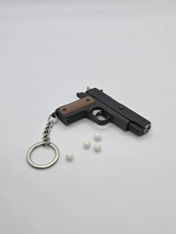 M1911 Pistol Keychain — Functional Blaster Toy 3d model