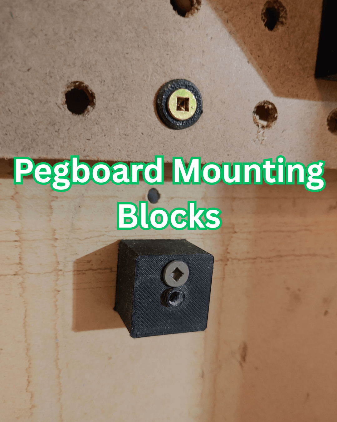 Pegboard Mounting Blocks 3d model
