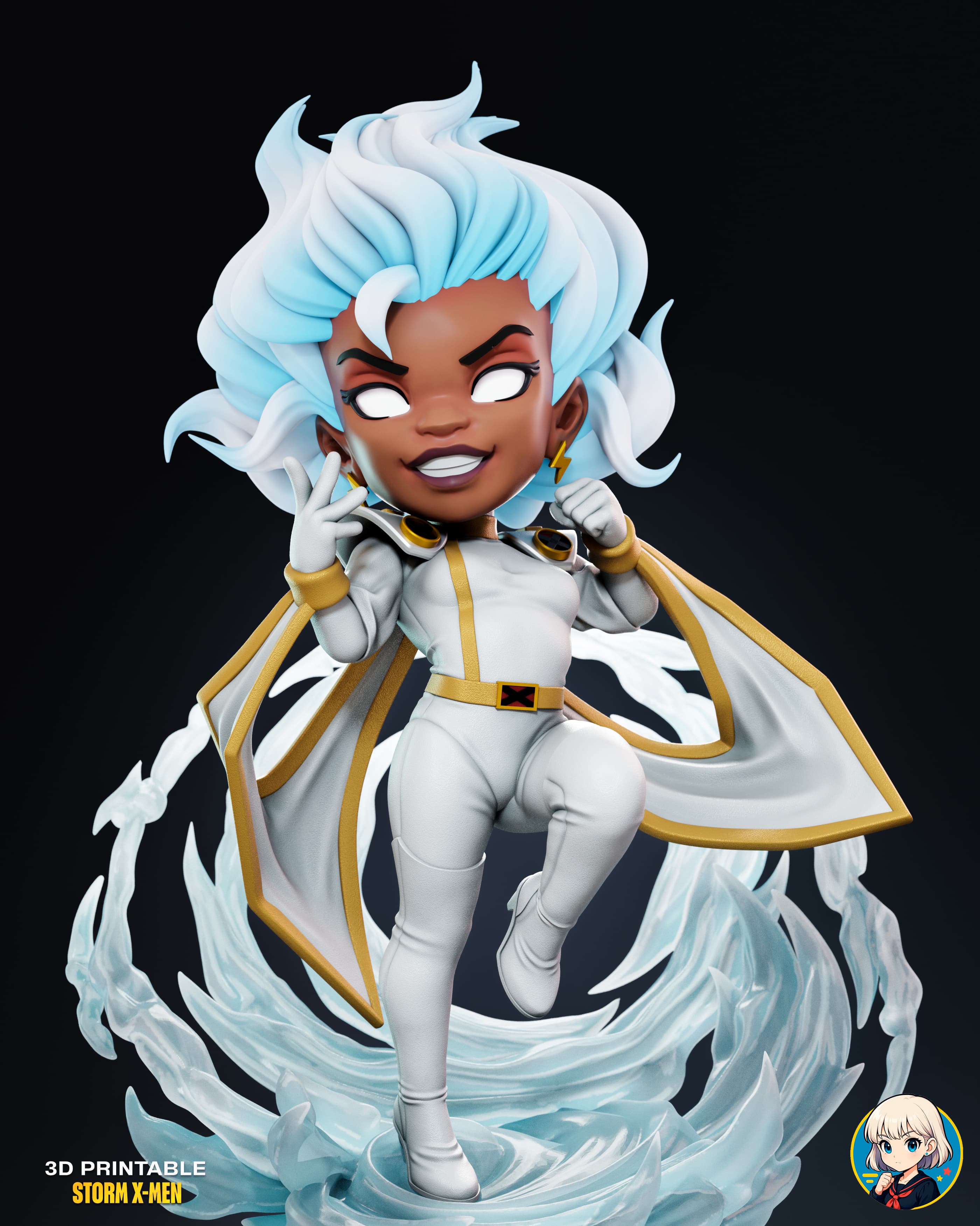 Storm X-Men Chibi - Premium Collectible 3d model