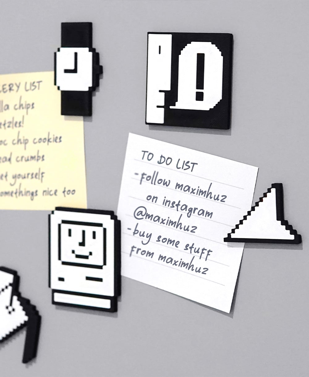 Retro-Style Mac Icon Magnets 3d model