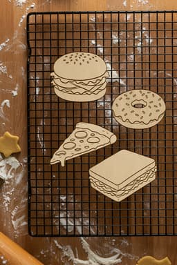 Fast Food Set Cookie Cutter, Biscuit Cutter 3d model