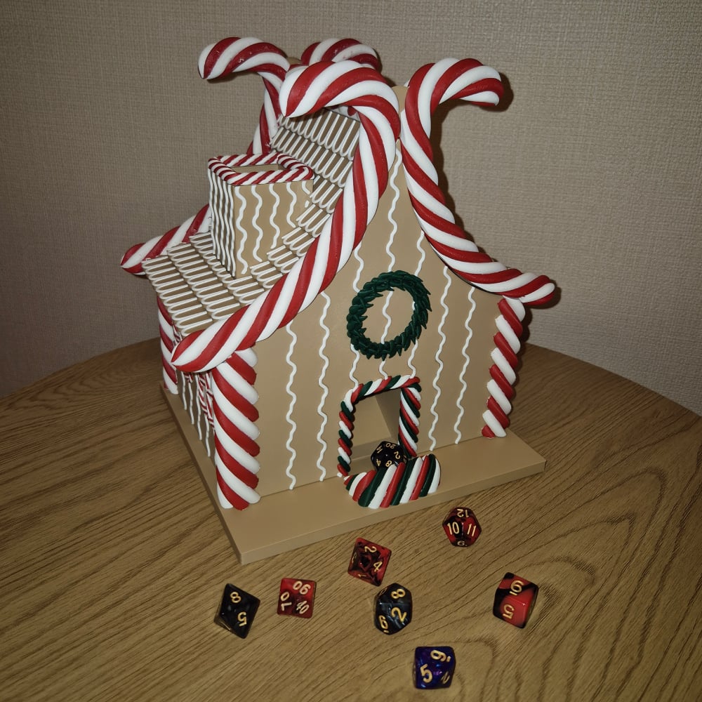 Gingerbread House Dice tower assembly kit 3d model