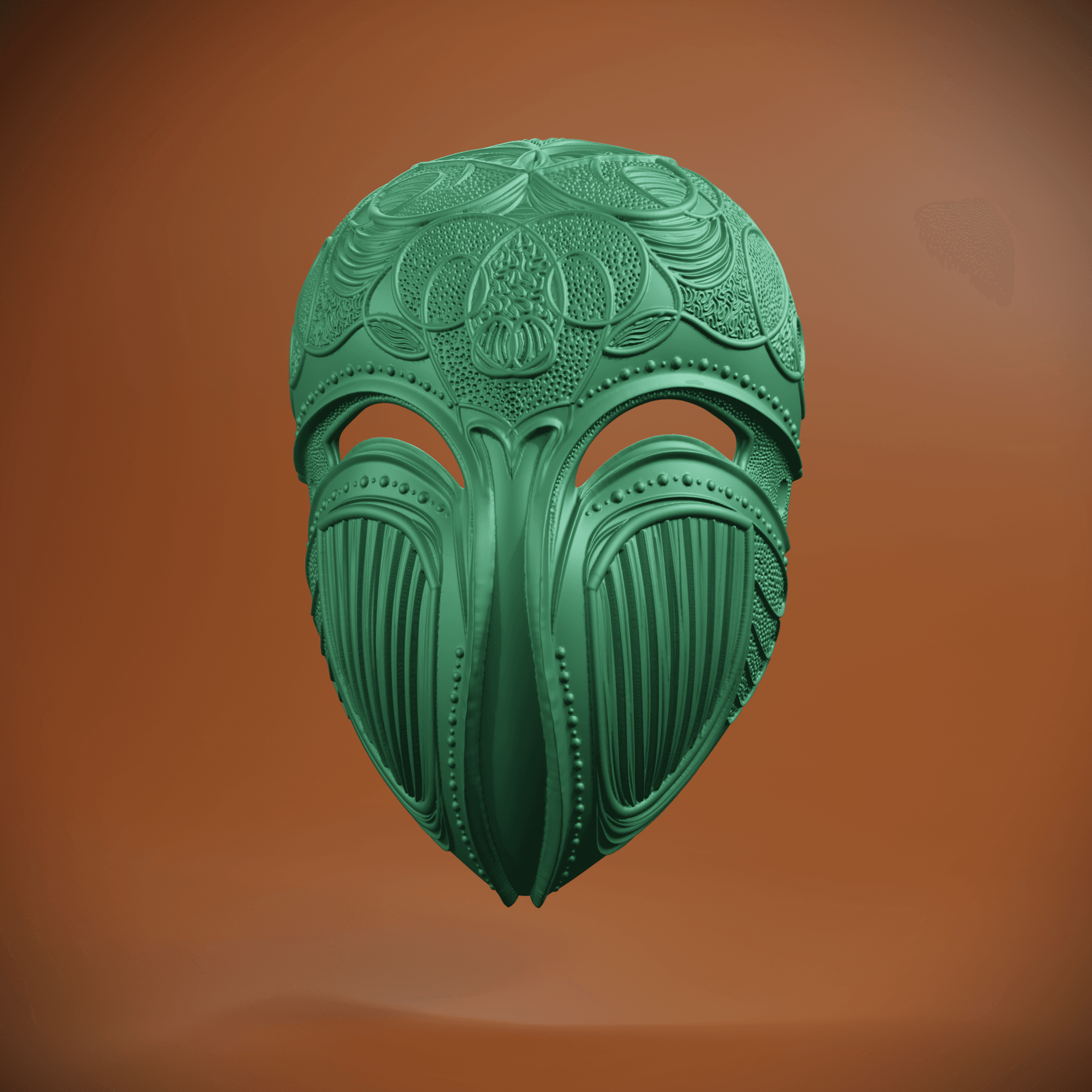 Jewel Beetle Mask/Decor 3d model