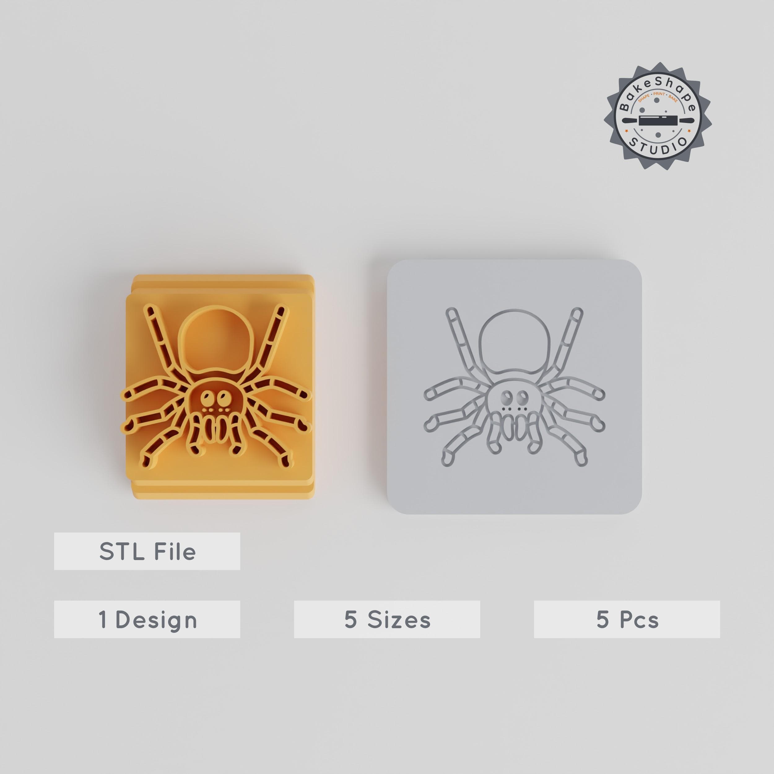 Spider Stamp Tile Collection, 5 Motif Sizes for Clay, Cookies & Fondant PRODUCT_5630 3d model