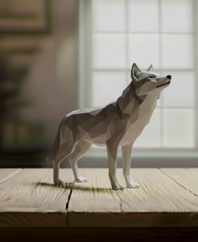WOLF LOWPOLY 3d model