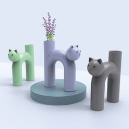 cute_cat_vase.stl 3d model